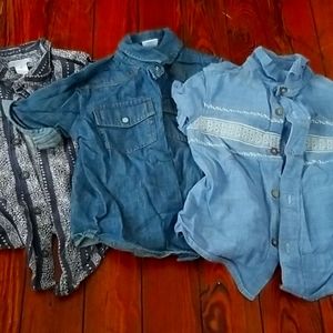 Lot of 3 Boys button up shirts sz 4T